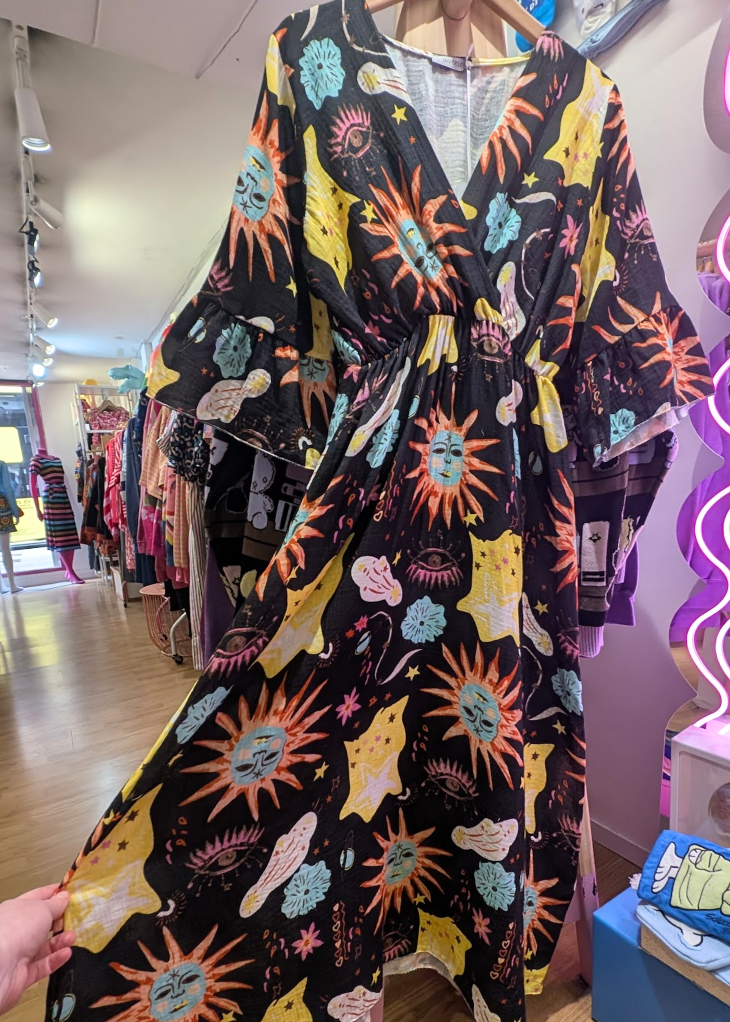 The Edit - Cosmic Sky V-Neck Dress