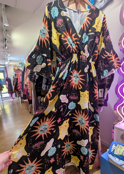 The Edit - Cosmic Sky V-Neck Dress