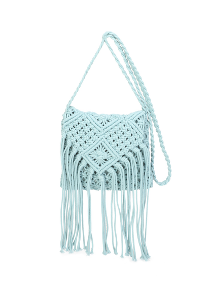 The Edit - Turquoise Macramé Cross-body Bag