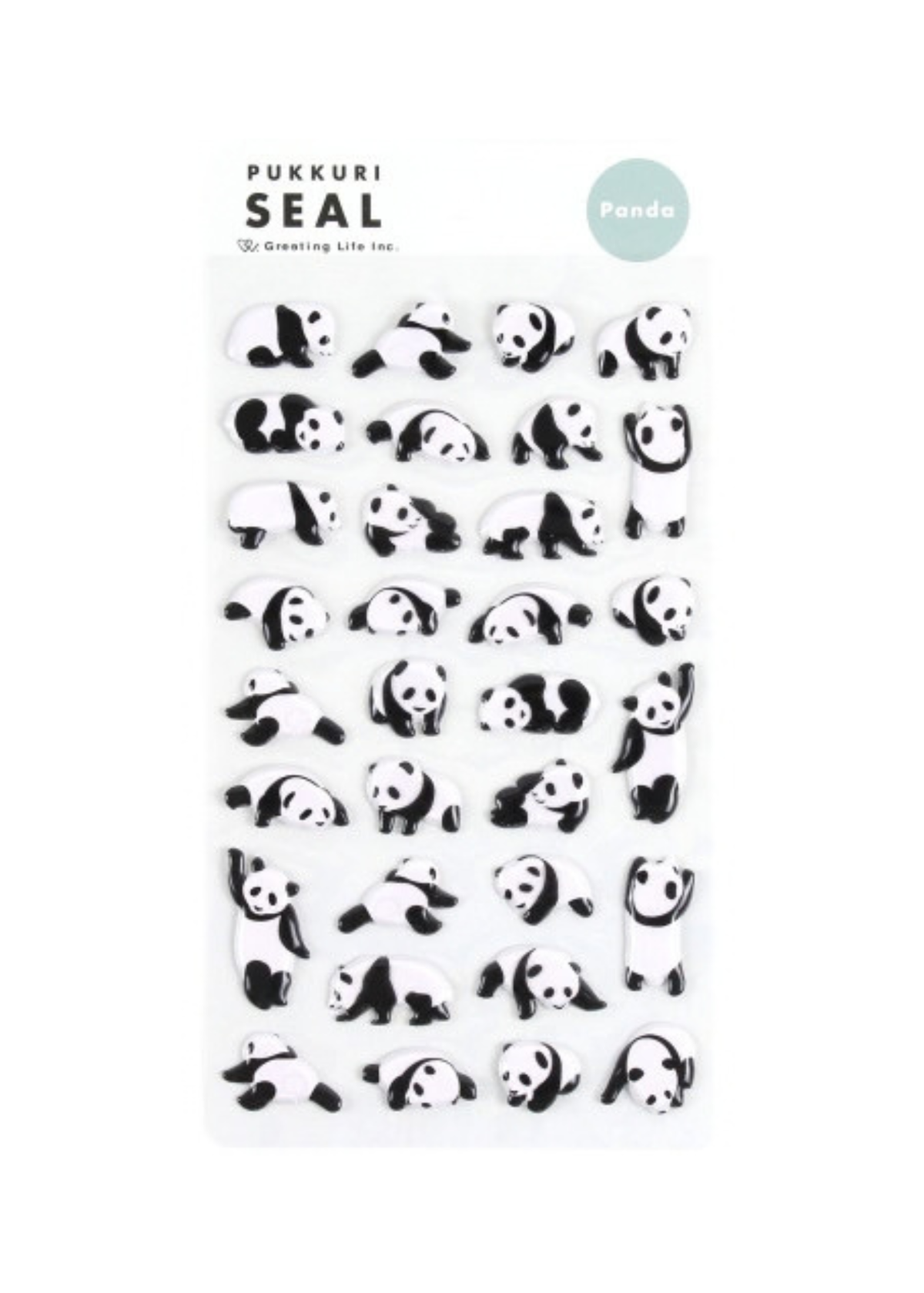 Greeting Life - Panda Puffy Stickers