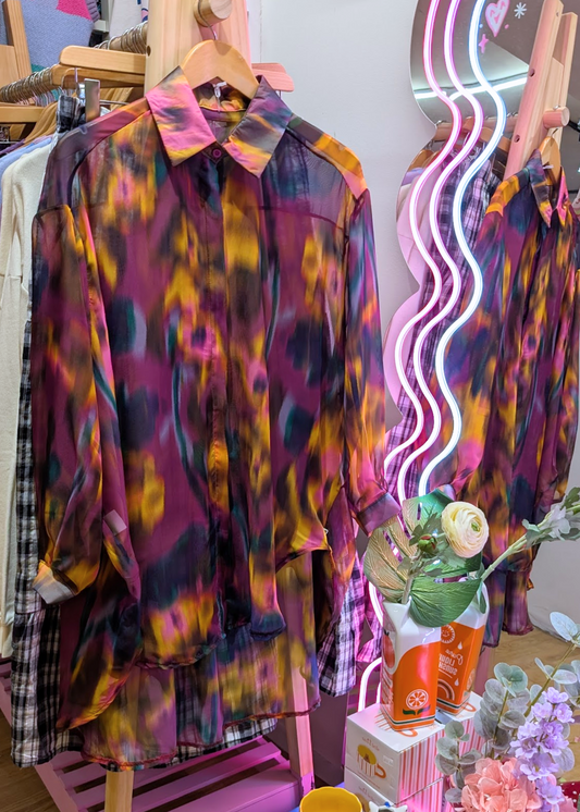 The Edit - Abstract Colourful Sheer Shirt