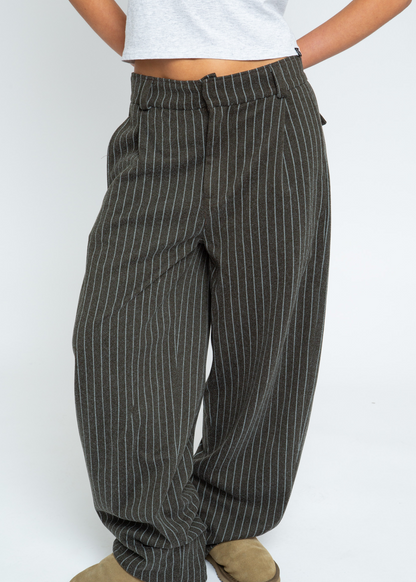 Daisy Street - Dove Charcoal Pinstripe Trousers
