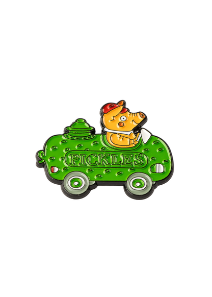 Magpie - Richard Scarry Pickle Car Enamel Pin