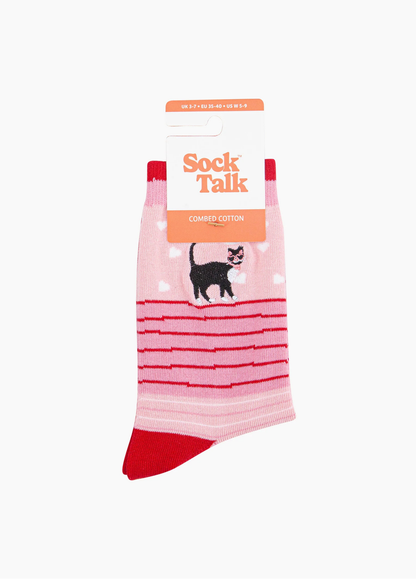 Sock Talk - Embroidered Cat Socks