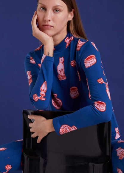 Compañia Fantastica - Cat Ceramics Long Sleeve Top
