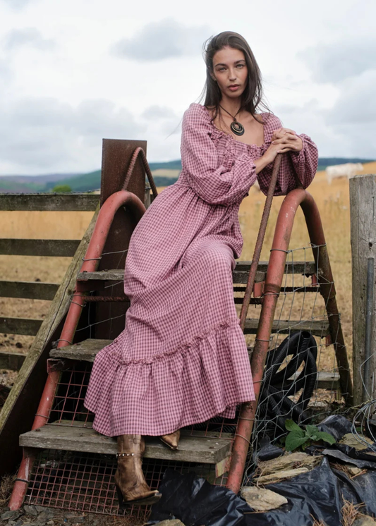 Daisy Street - Poet Pink Ruffle Maxi Dress