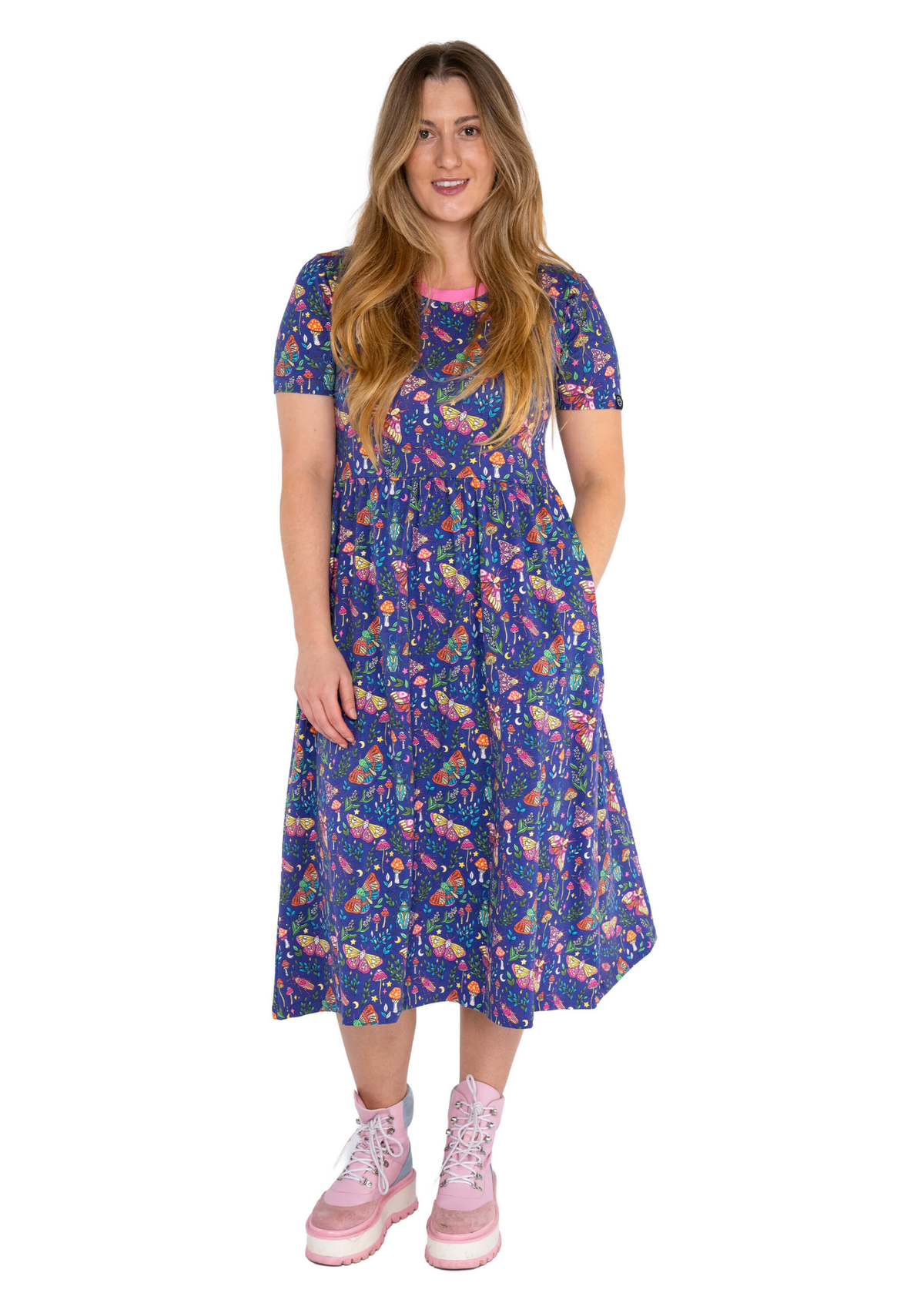 Rebel Romance - Nocturne Meadow Midi Stretch Dress