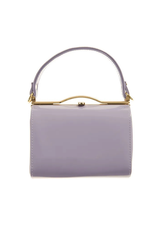 The Edit - Retro Clasp Shoulder Bag in Lilac