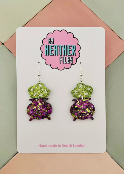 By Heather Filby - Cauldron Earrings