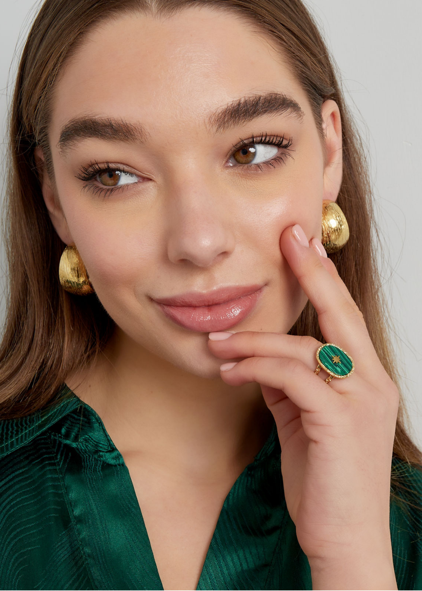 The Edit - Stone Ring with Gold Star