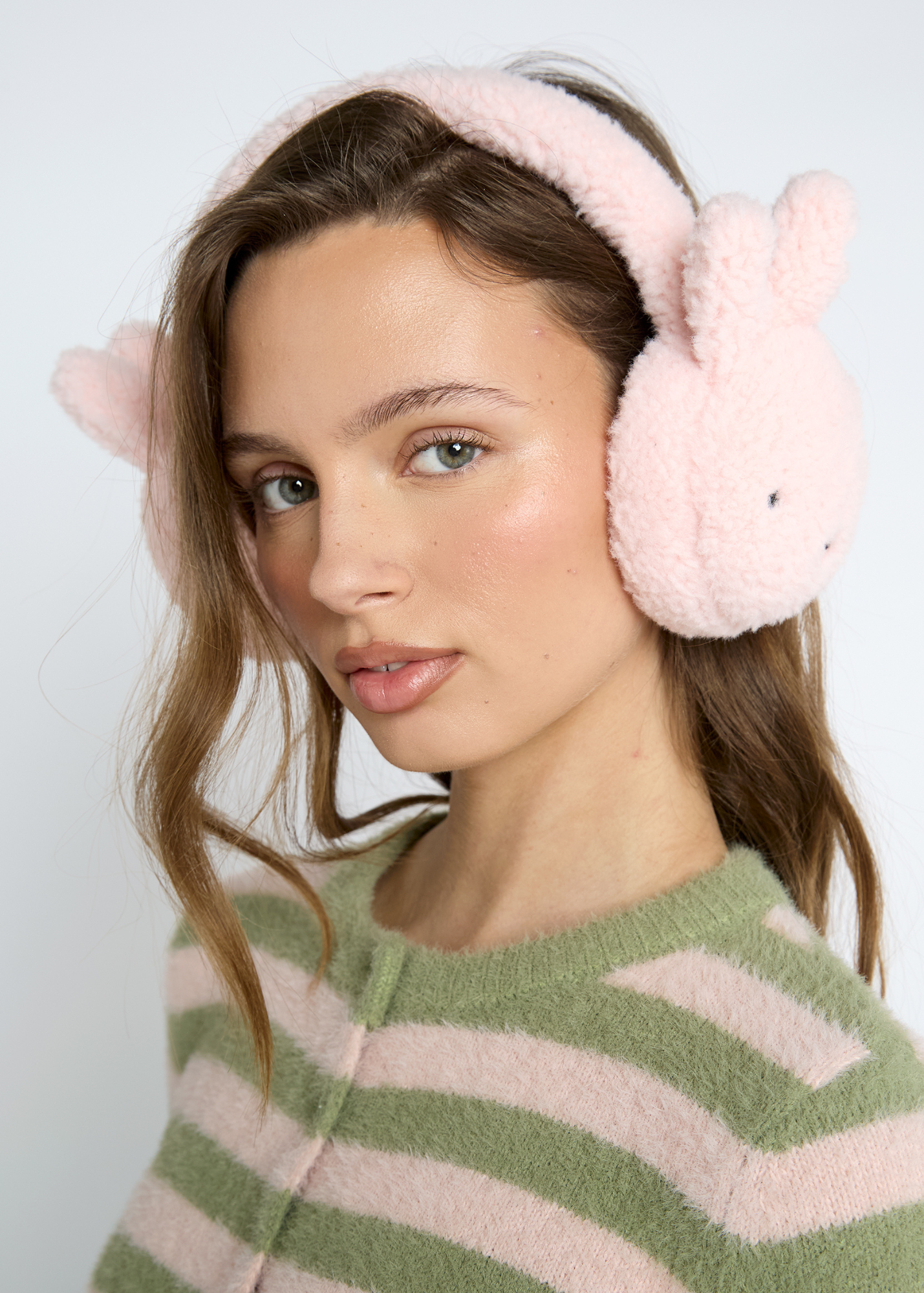 Daisy Street - Pink Miffy Borg Ear Muffs