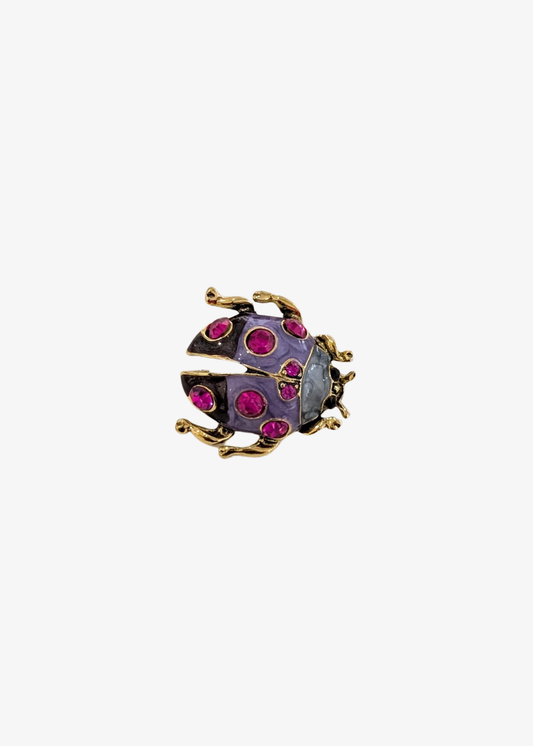 The Edit - Lilac Ladybird Brooch