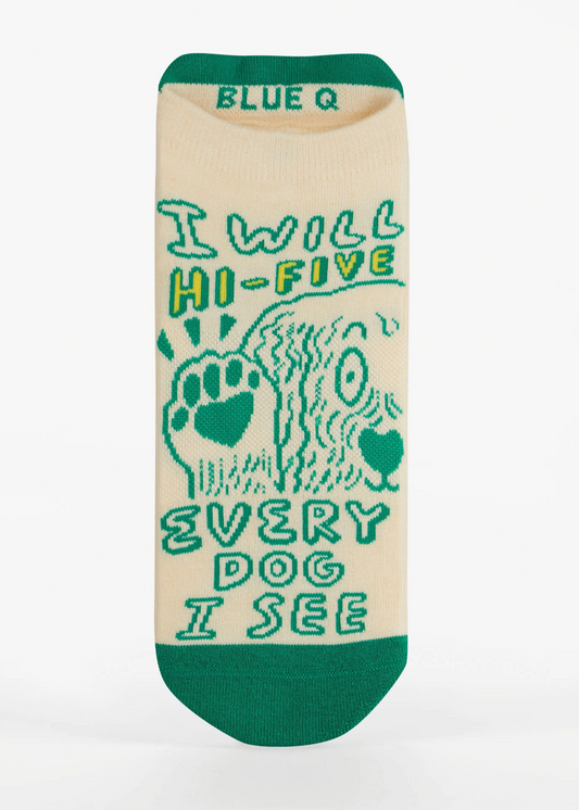 Blue Q - Hi-Five Every Dog Sneaker Socks