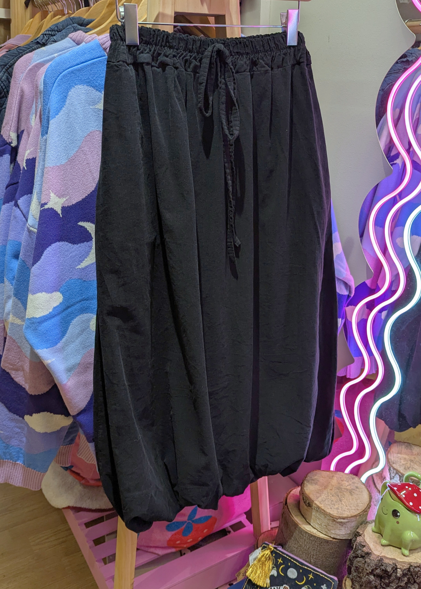 The Edit - Black Corduroy Puffball Skirt