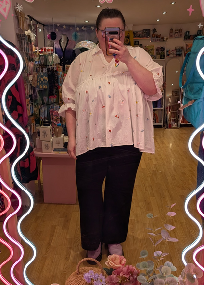 The Edit - Embroidered Ditsy Flower Shirt