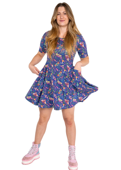 Rebel Romance - Nocturne Meadow Fit & Flare Skater Dress
