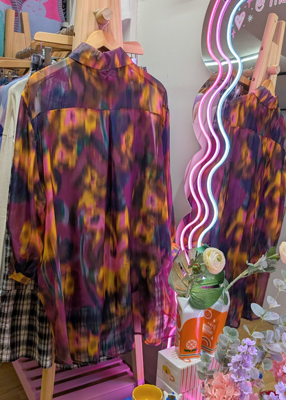 The Edit - Abstract Colourful Sheer Shirt