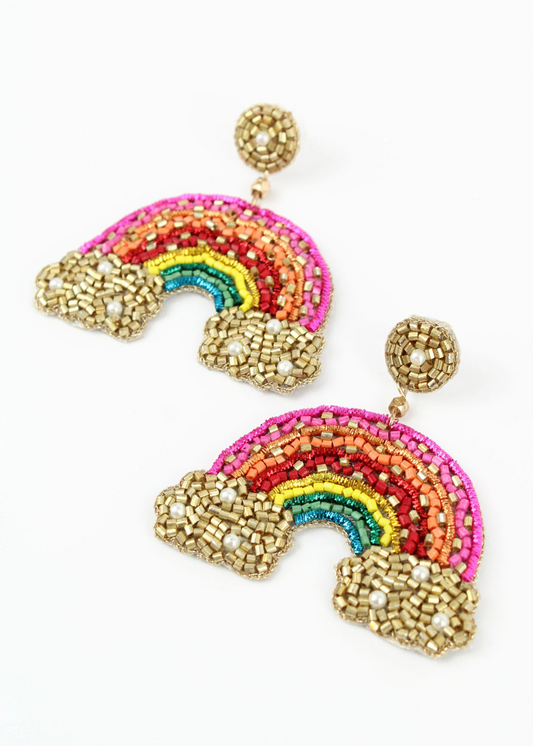 My Doris - Beaded Rainbow Earrings
