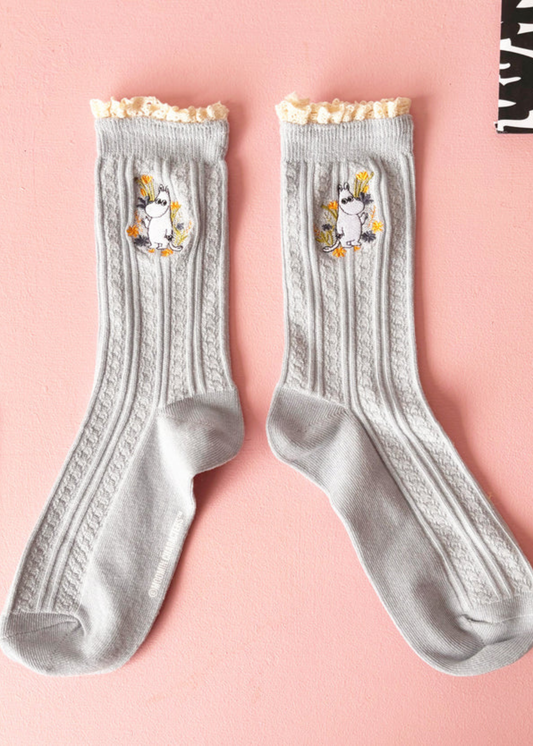 House of Disaster - Moomin Blue Lace Moomin Socks