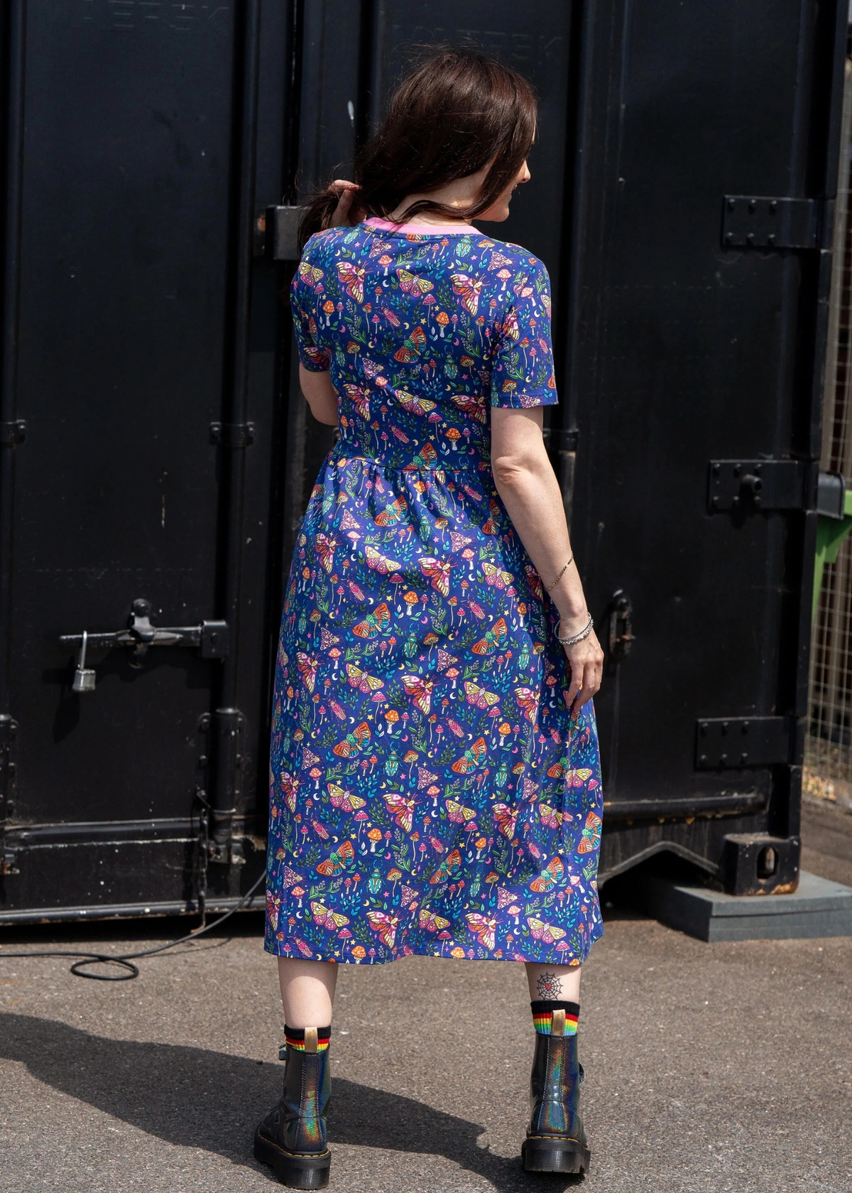 Rebel Romance - Nocturne Meadow Midi Stretch Dress