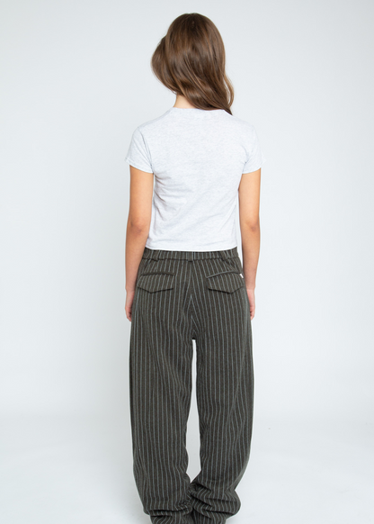 Daisy Street - Dove Charcoal Pinstripe Trousers