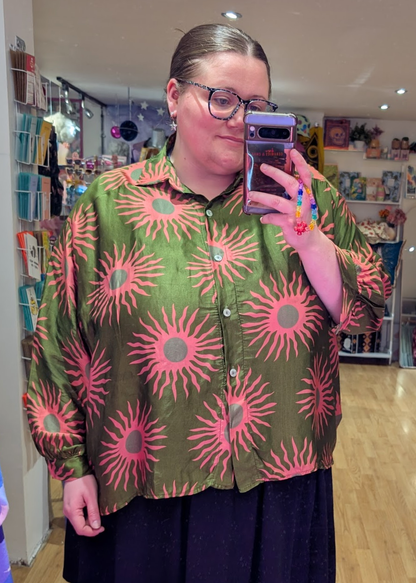 The Edit - Green and Pink Sun Shirt