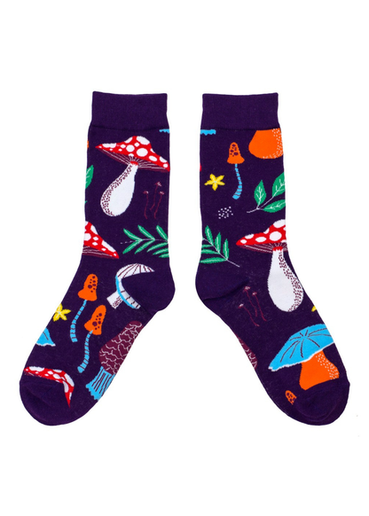 Joe Cool - Purple Fantastic Fungi Socks