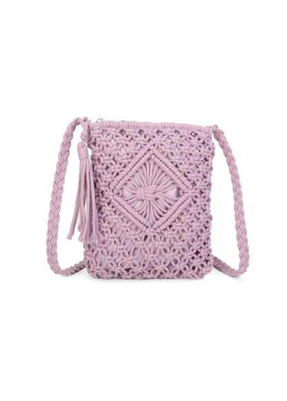 The Edit - Lilac Macramé Mini City Bag