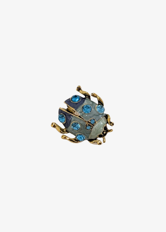 The Edit - Aqua Ladybird Brooch