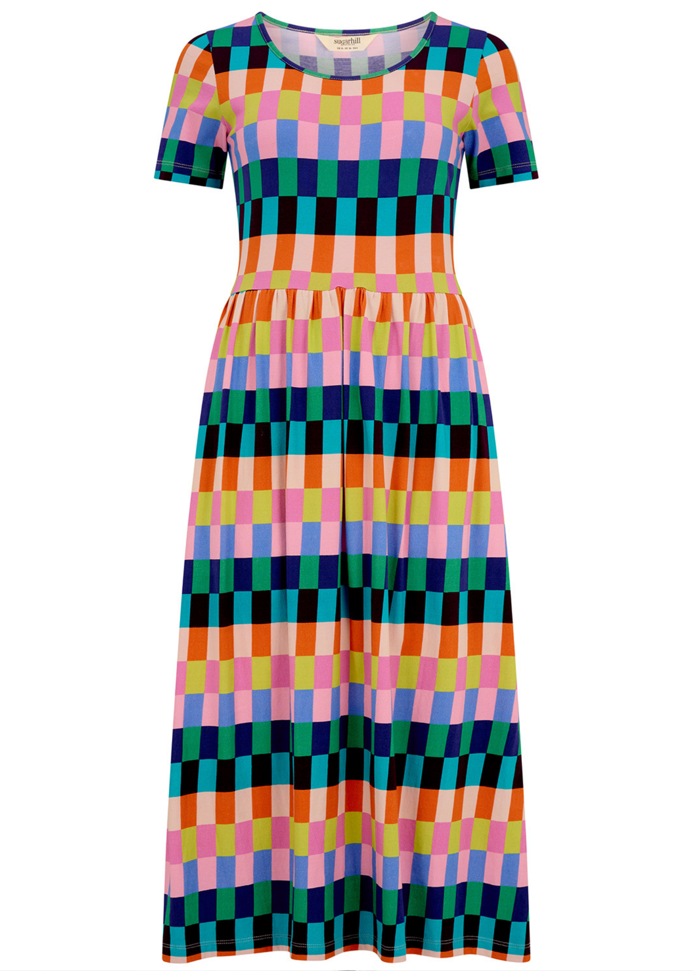 Sugarhill Brighton - Gina Puzzle Stripe Jersey Midi Dress