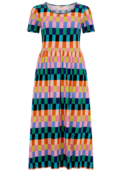 Sugarhill Brighton - Gina Puzzle Stripe Jersey Midi Dress