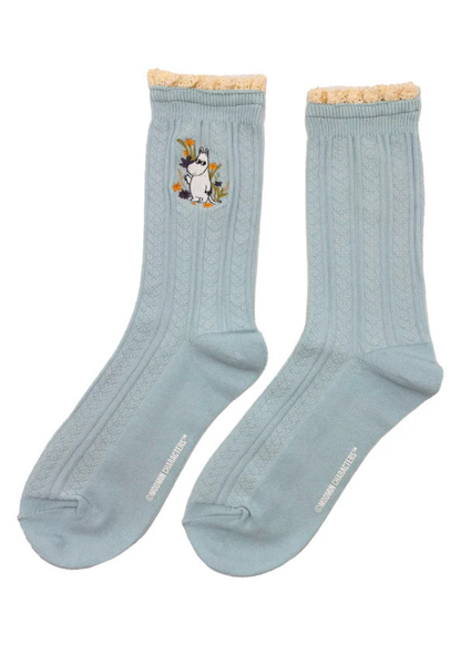 House of Disaster - Moomin Blue Lace Moomin Socks