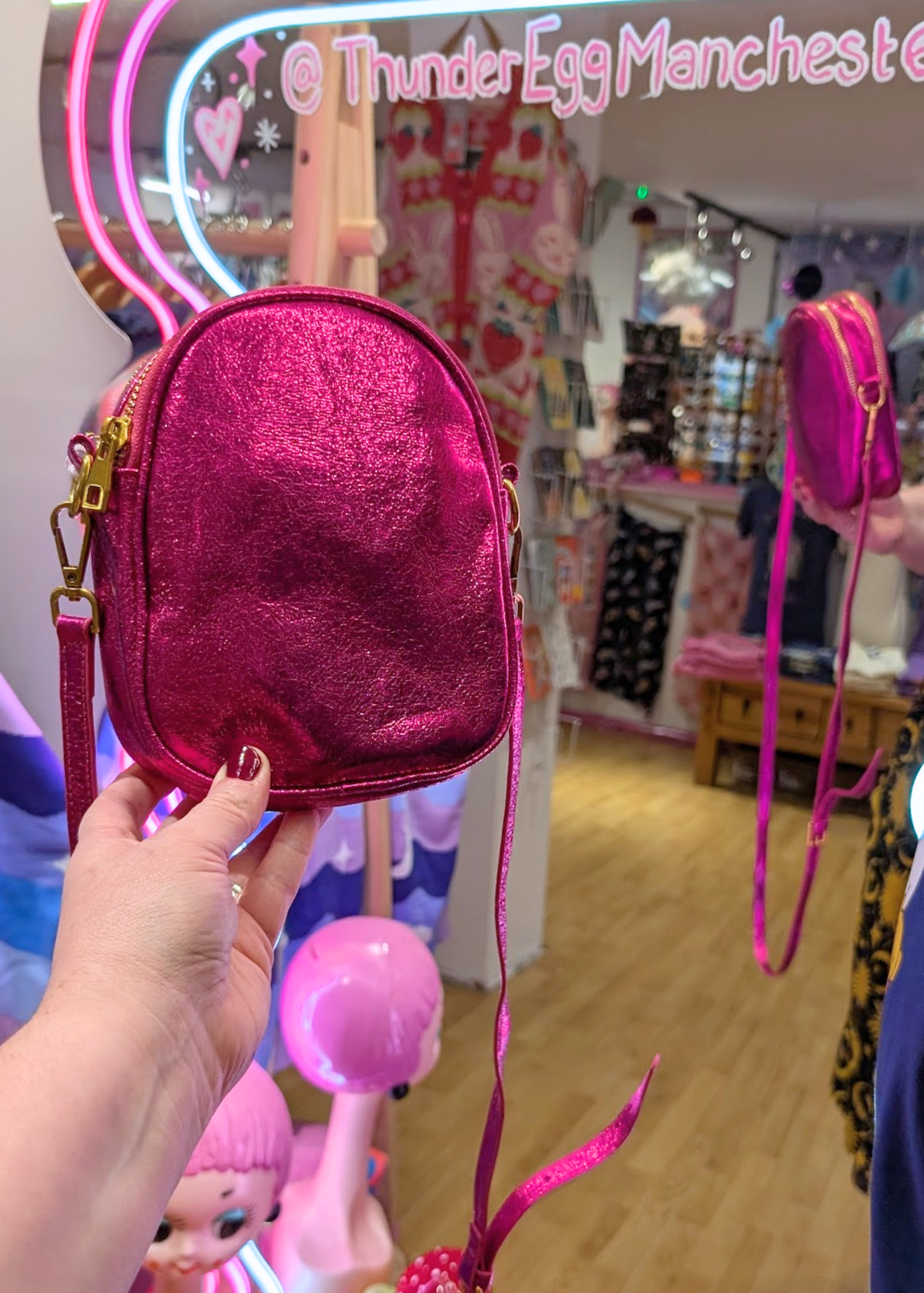 The Edit - Metallic Magenta Cross Body Mini Bag