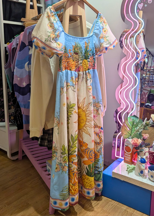 The Edit - Cosmic Sunshine & Tiger Maxi Sun Dress