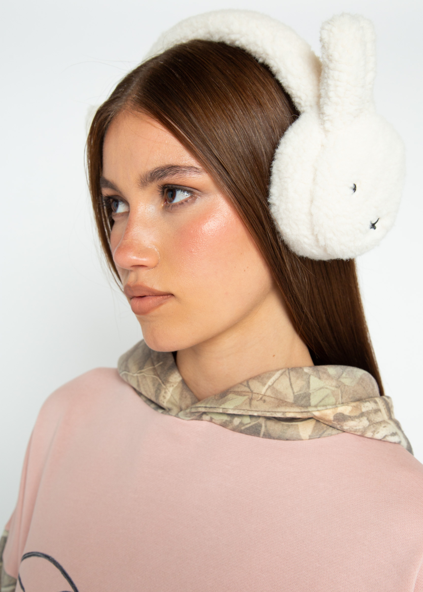 Daisy Street - White Miffy Borg Ear Muffs