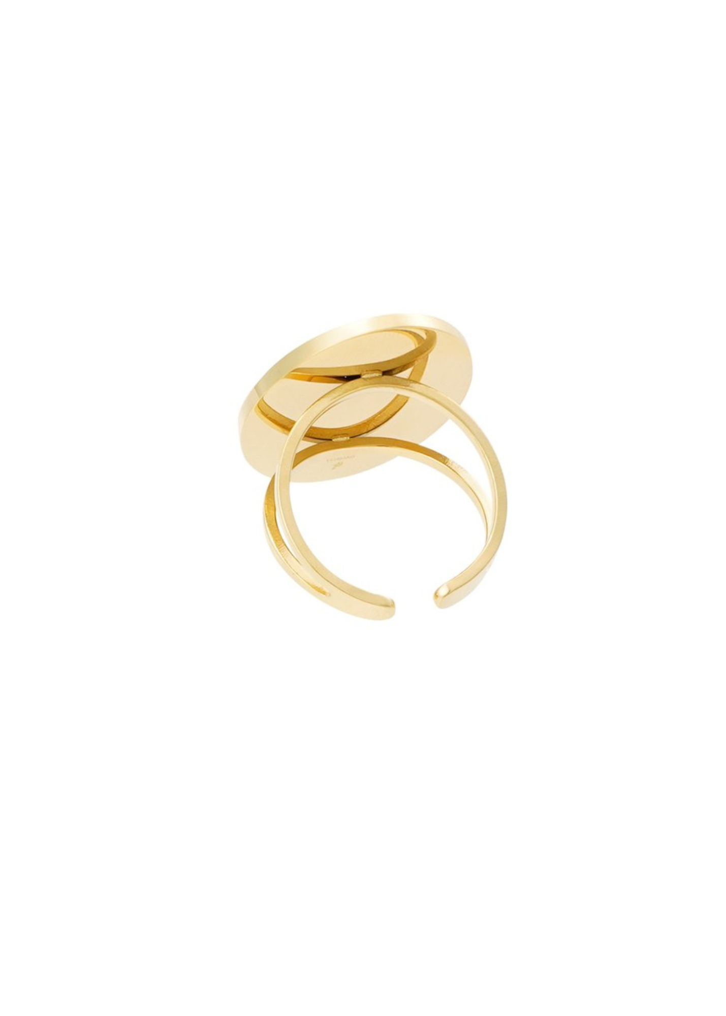 The Edit - Large Oval Blue Stone Ring