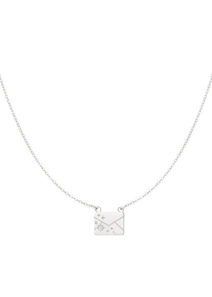 The Edit - Secret Note Necklace in Silver