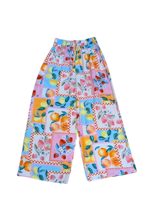 The Edit - Summer Fruits Wide Leg Trousers