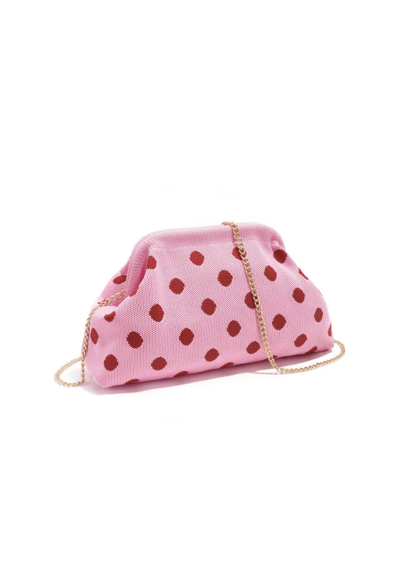 The Edit - Pink & Red Polka Dot Clutch Bag