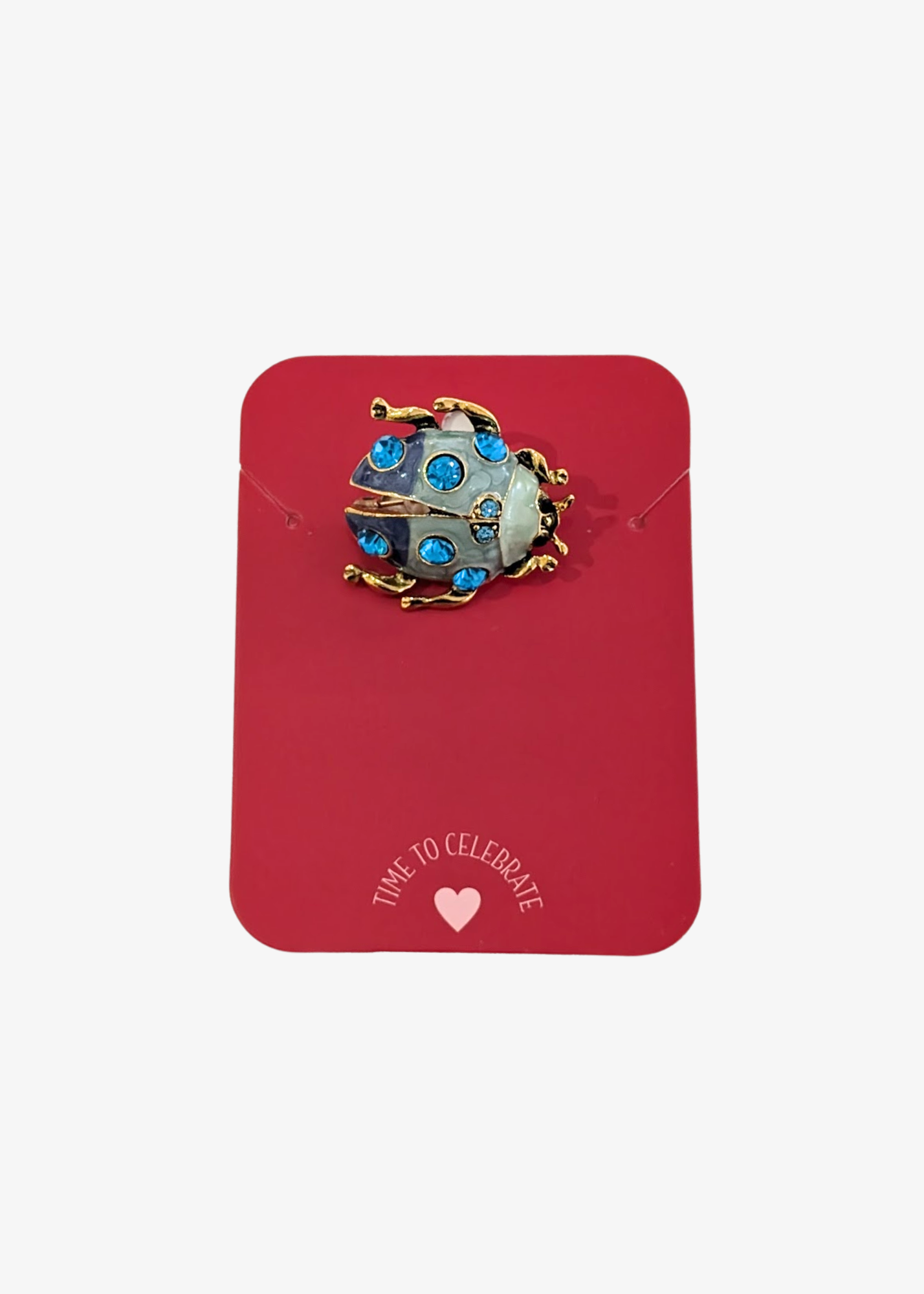 The Edit - Aqua Ladybird Brooch