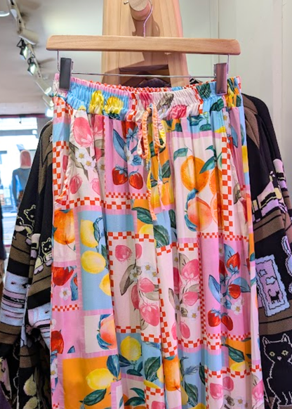 The Edit - Summer Fruits Wide Leg Trousers