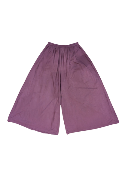 The Edit - Wide Leg Cotton Palazzo Pants in Berry