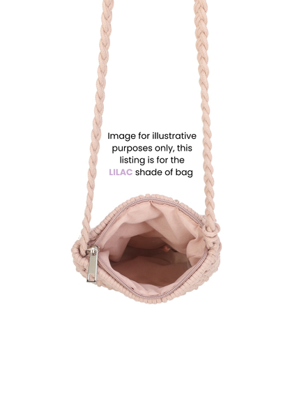 The Edit - Lilac Macramé Mini City Bag