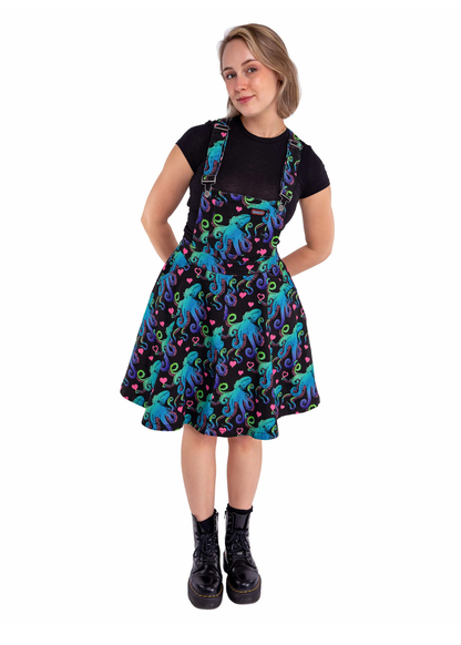 Run & Fly - Octopus Love Flared Pinafore Dress