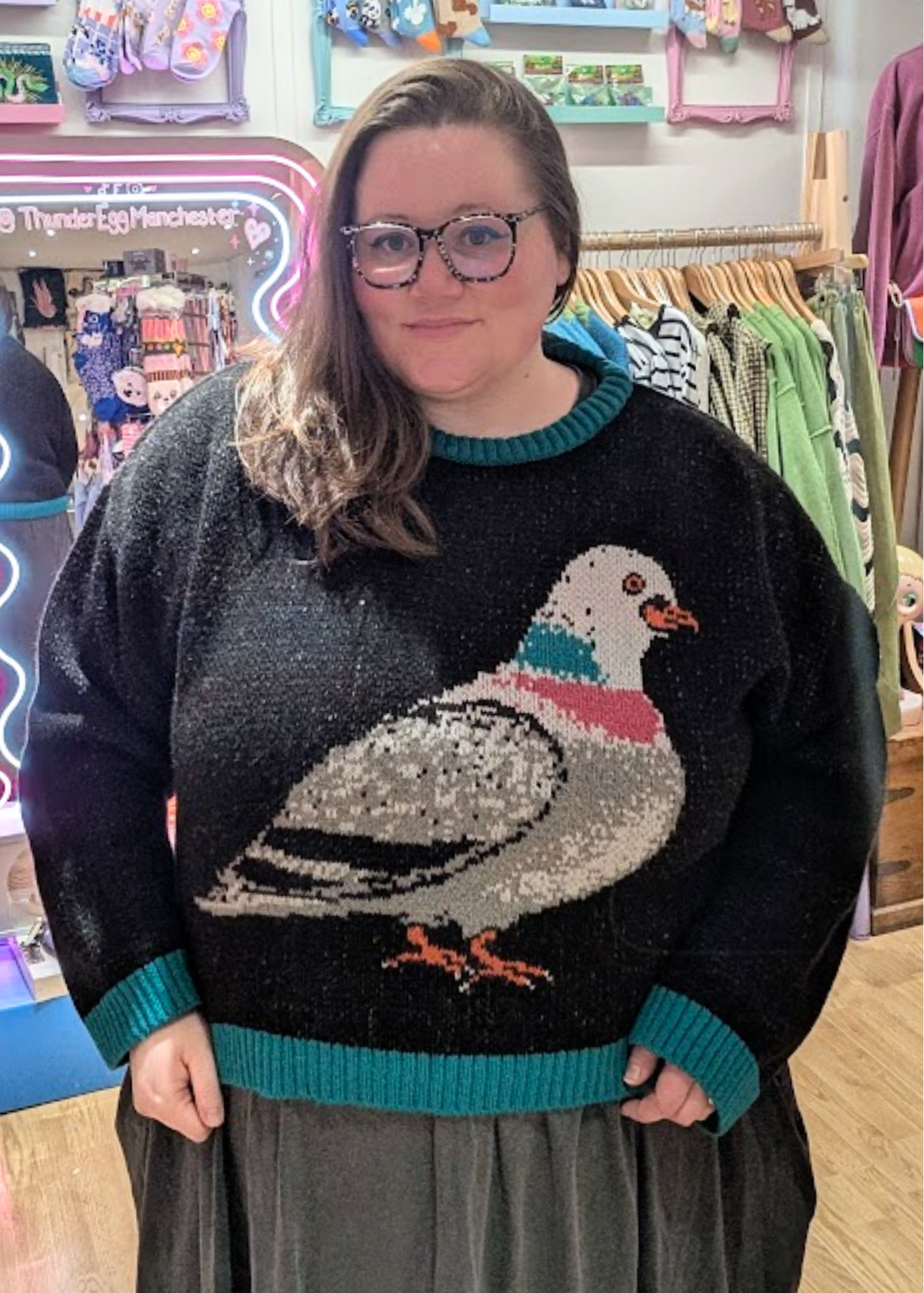 Home of Rainbows - Fluffy Pigeon Knit Jumper