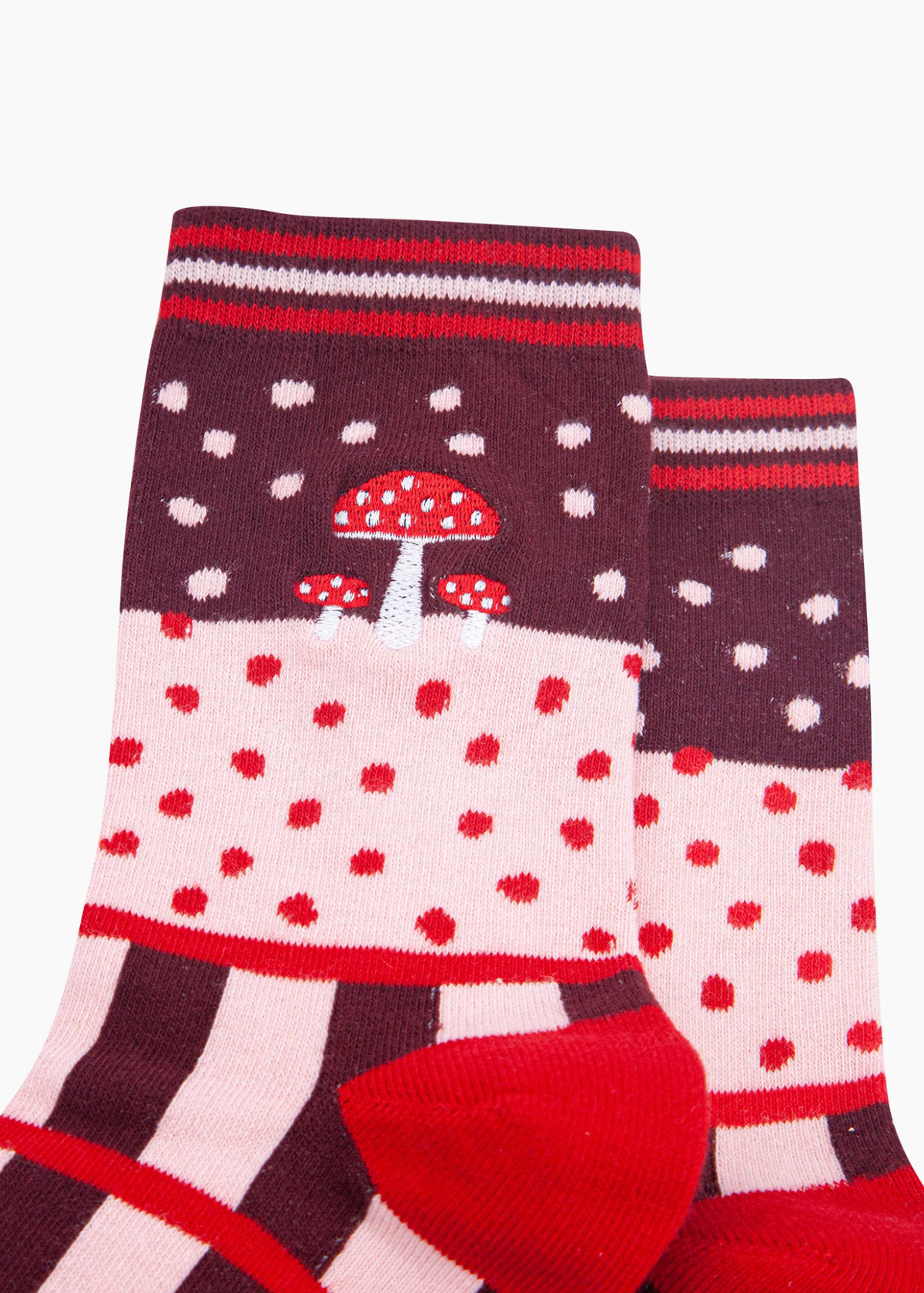 Sock Talk - Embroidered Toadstool Socks