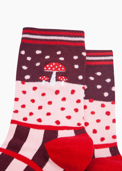 Sock Talk - Embroidered Toadstool Socks