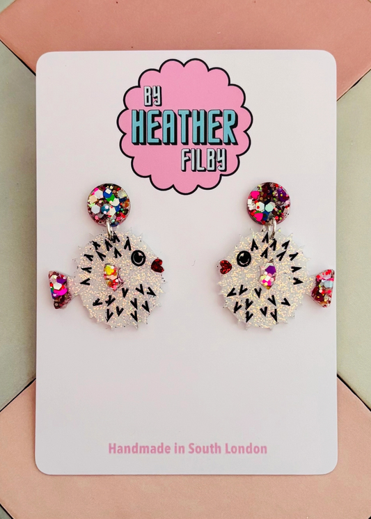 By Heather Filby - Puffer Fish Earrings
