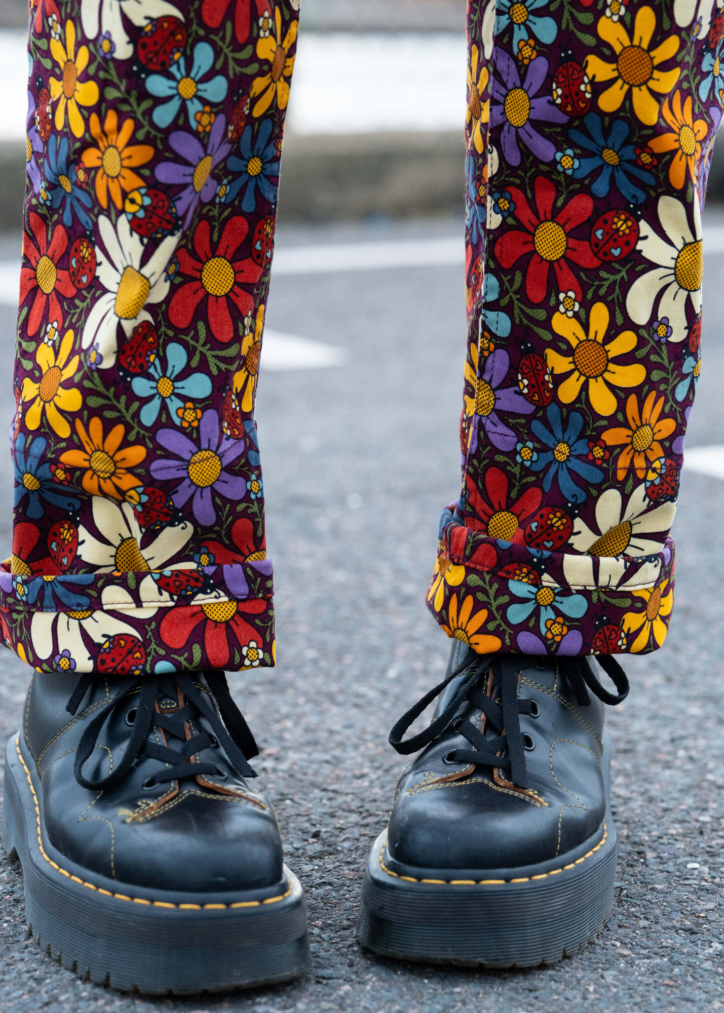 Rebel Romance - Love Bugs Stretch Dungarees