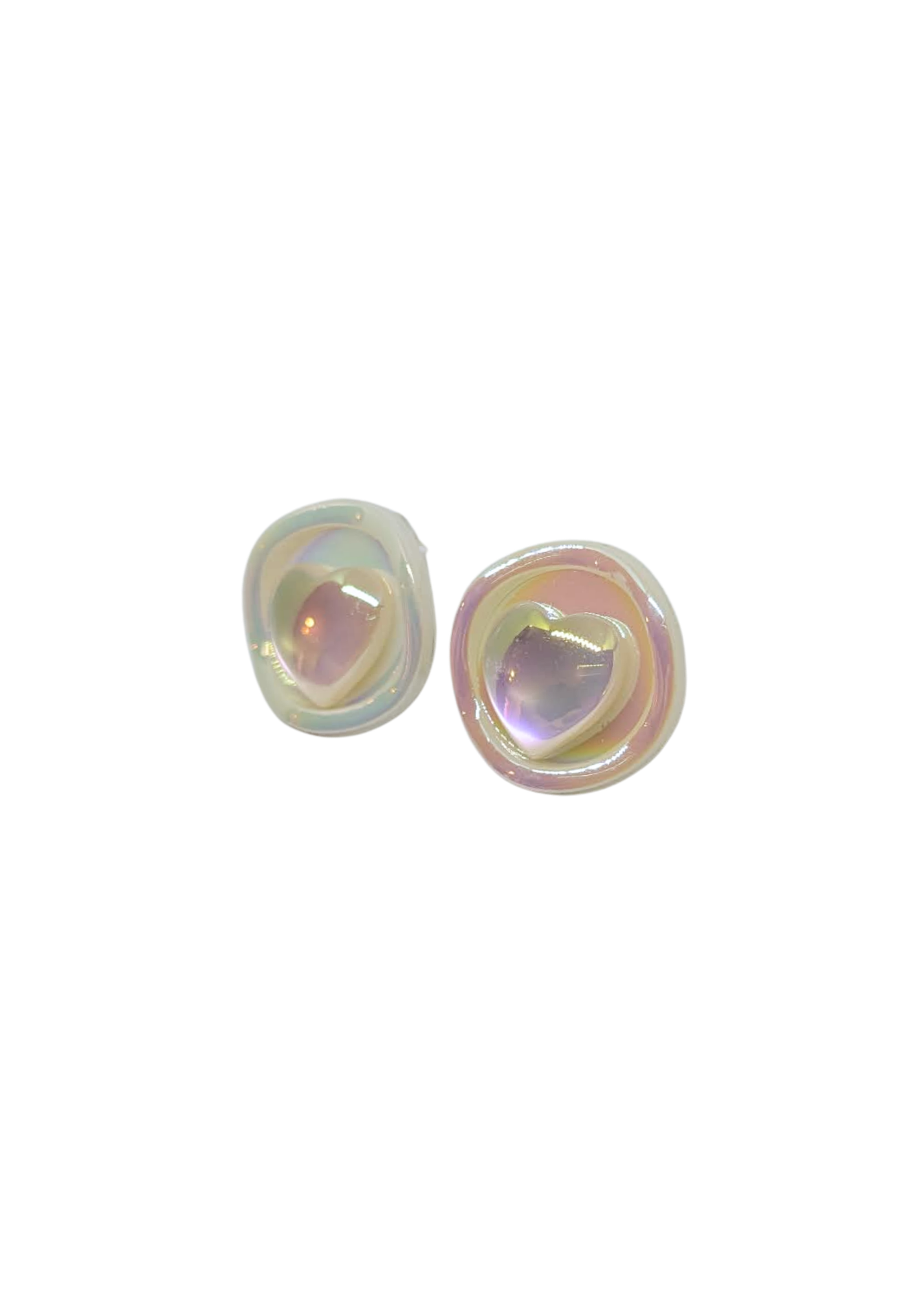 The Edit - Iridescent Heart Earrings